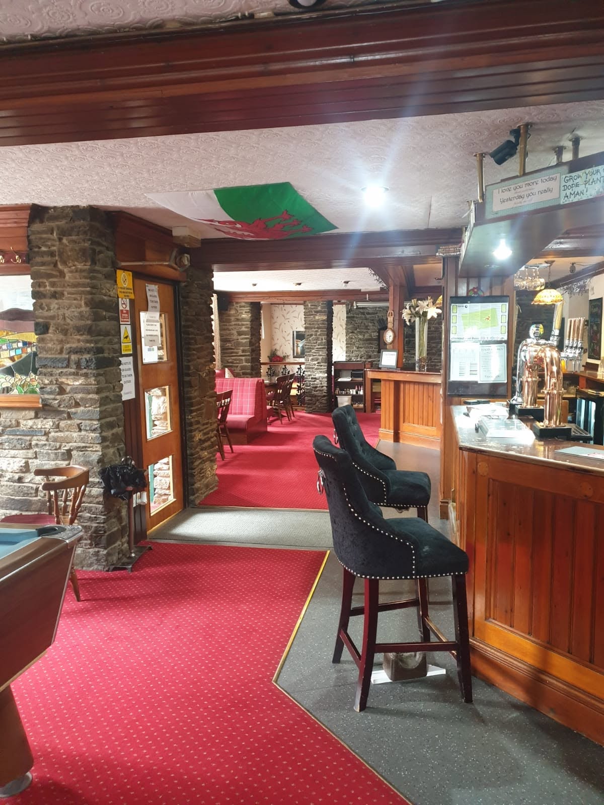 The bar area